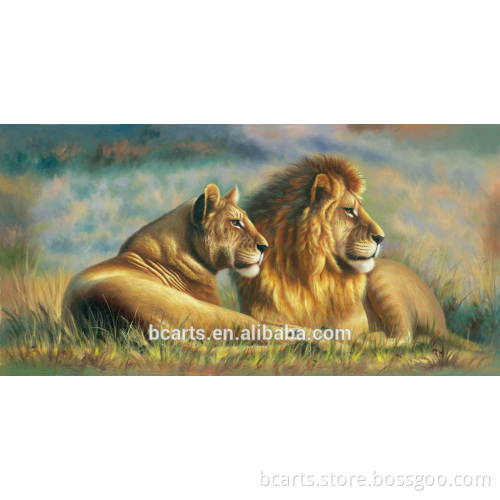 Two fierce loin painting by numbers for sale